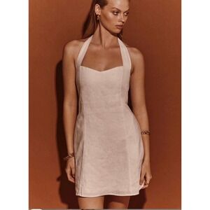 DISSH Cream Halter Mini Dress